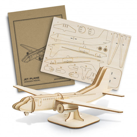 Jet Plane 3D Wooden Model Puzzle - Custom Promotional Product