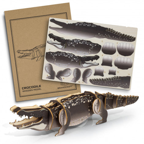 Crocodile 3D Wooden Model Puzzle - Custom Promotional Product