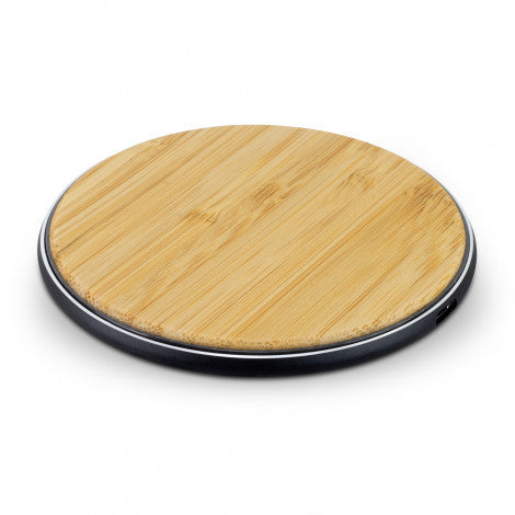 Bamboo 15W Wireless Fast Charger - Custom Promotional Product