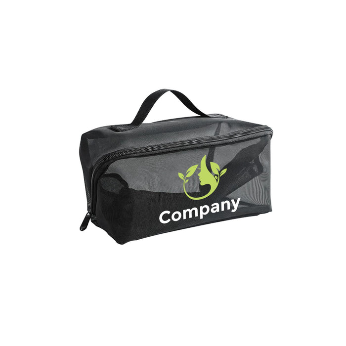 Large Capacity Nylon Mesh Cosmetic Bag - Custom Promotional Product