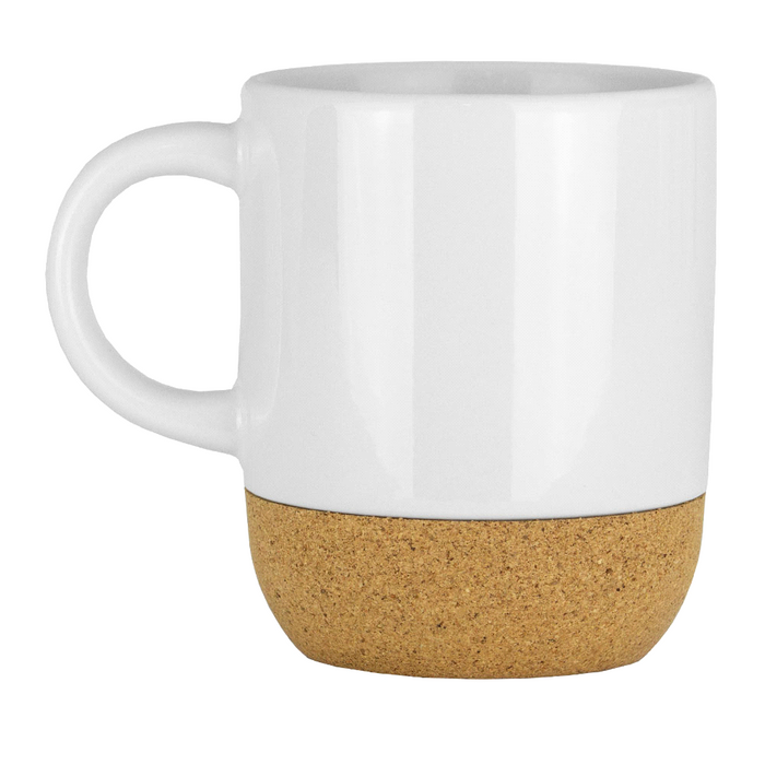 Billie 300ml Sublimation Ceramic Mug w/ Cork Details - Custom Promotional Product