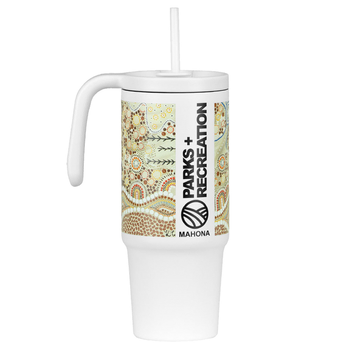 The Tilly Tumbler - Recycled w/ Handle 900ml - Custom Promotional Product