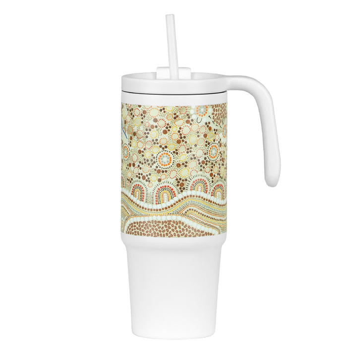 The Tilly Tumbler - Recycled w/ Handle 900ml - Custom Promotional Product