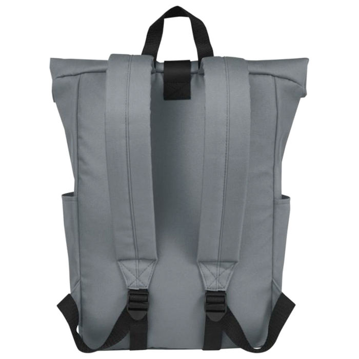 Byron 15.6" GRS RPET Roll-Top Backpack 18L - Custom Promotional Product
