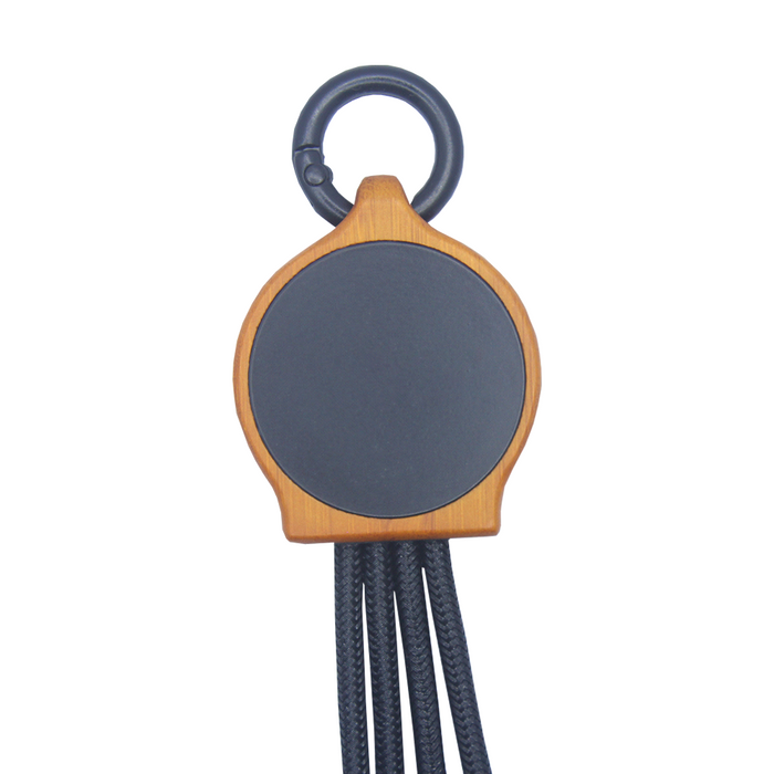 Bamboo Charging w/ RPET Cables - Custom Promotional Product