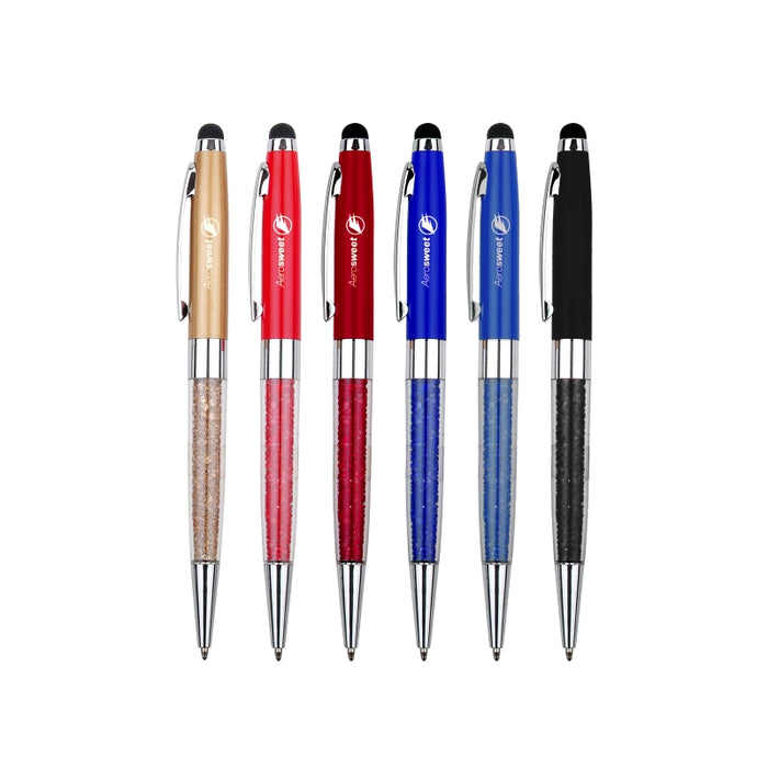 2 in 1 Crystal Stylus Pens - Custom Promotional Product
