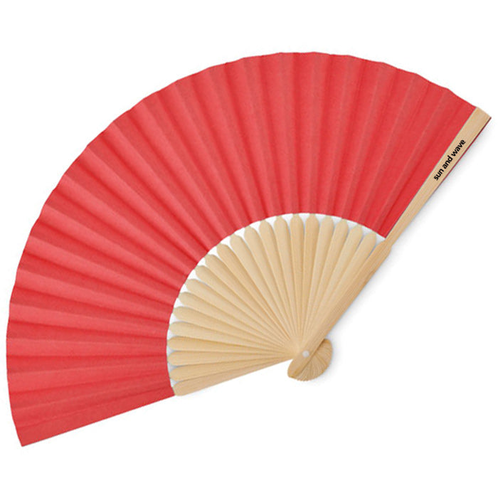 Bamboo Fabric Hand Fans - Custom Promotional Product