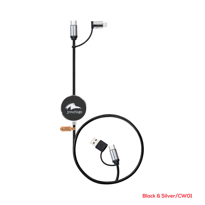 Pavia 60W Fast Charge and Data Sync LED Cable - Custom Promotional Product