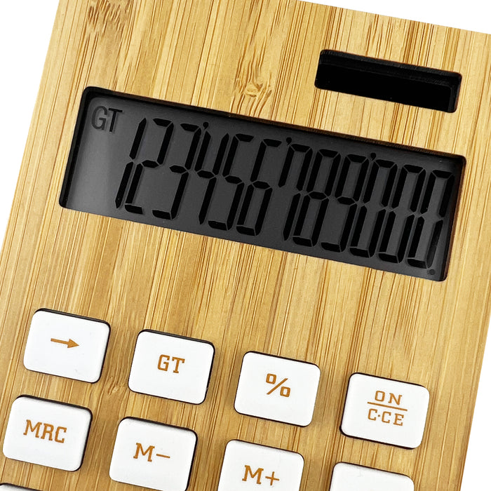 Bamboo Calculator - Custom Promotional Product