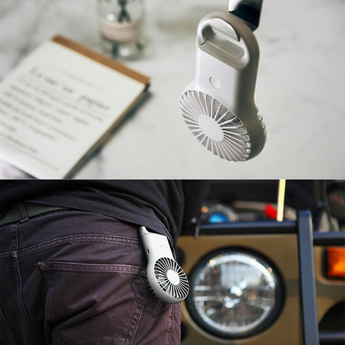 Carabiner Mini Fan with LED Light - Custom Promotional Product
