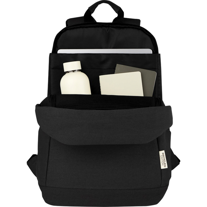 Darani GRS Recycled Canvas Anti-Theft 15" 21L Laptop Backpack - Custom Promotional Product