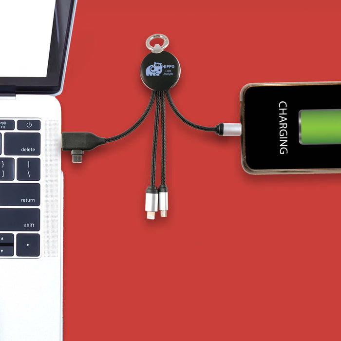 Kinetic Round Glow Cable - Custom Promotional Product