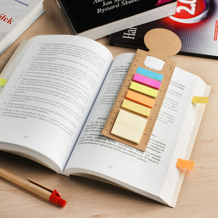 Bookmark Ruler Sticky Note Pad - Custom Promotional Product