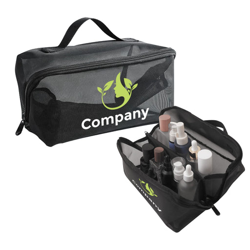 Large Capacity Nylon Mesh Cosmetic Bag - Custom Promotional Product