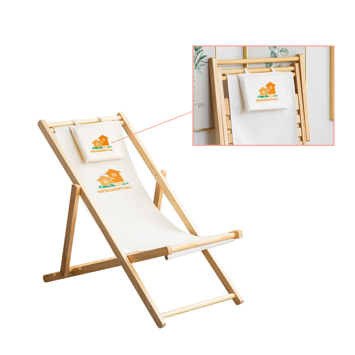 Wooden Beach Deck Chair - Custom Promotional Product