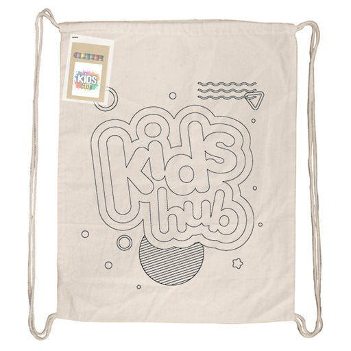 COLOURING CALICO LIBRARY BAG