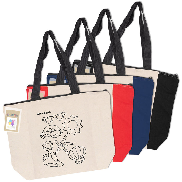 COLOURING CALICO ZIP SHOPPER