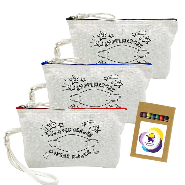 COLOURING CANVAS COSMETIC BAG