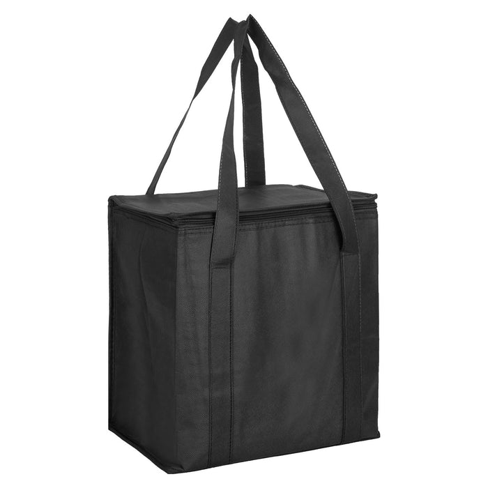 NON WOVEN COOLER BAG WITH ZIPPED LID
