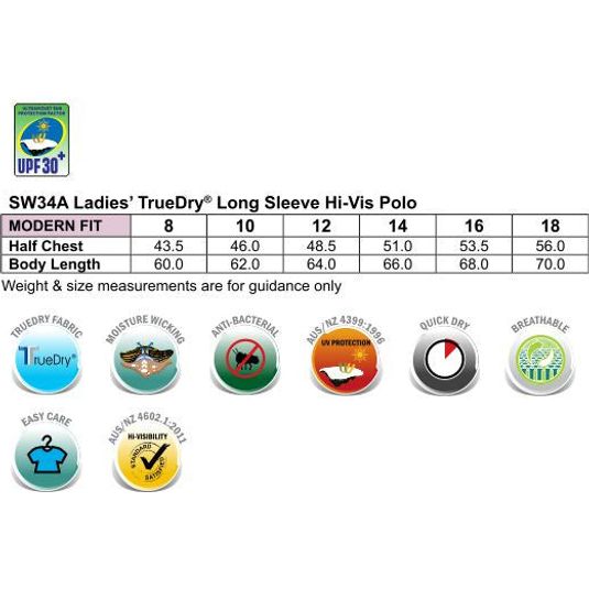 HI-VIS LEGEND LONG SLEEVE POLO Ladies