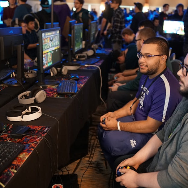 group of people playing online games