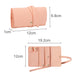 Synthetic Leather Jewellery Bag - A synthetic leather jewellery bag in a soft pink colour, featuring a strap and multiple compartments for accessories.