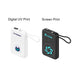 10000mAh Magnetic Wireless  Power Bank with Charging Cable - A compact 10000mAh magnetic wireless power bank in white and black with unique designs and a small attachment loop.