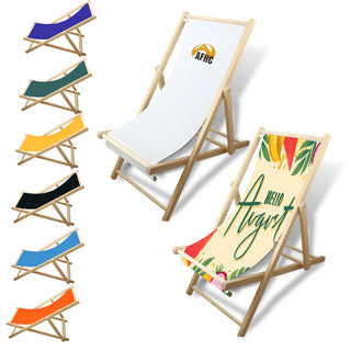 Wooden Beach Deck Chair - Custom Promotional Product