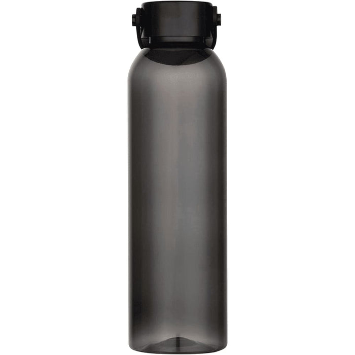 Alti 630 ml RCS Recycled Plastic Water Bottle - A drink bottle made from recycled plastic, featuring a dark grey body and a secure black lid.