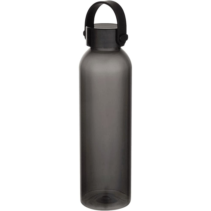Alti 630 ml RCS Recycled Plastic Water Bottle - A drink bottle made from recycled plastic, featuring a smoky grey colour and a black handle. It has a logo.
