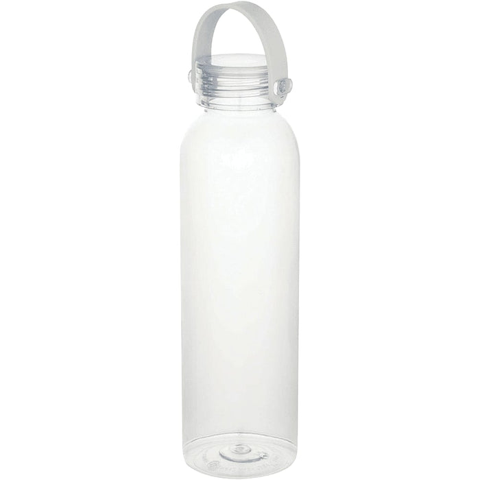 Alti 630 ml RCS Recycled Plastic Water Bottle - A drink bottle made of clear recycled plastic, featuring a handle and a screw-on cap. It has a simple, sleek design.