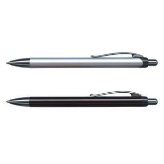 Arizona Pen - A set of two metal pens in silver and black, each featuring a clip and a sleek design.