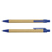 Kraft Pen - A set of Kraft Pens featuring a kraft paper barrel and blue plastic accents.