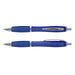 Vistro Pen - Translucent - A translucent blue Vistro Pen with silver accents, displayed from two angles.