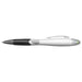 Blossom Pen - A pen featuring a black and white design with a clear cap, including a logo on the side.