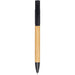 Delfina Phone Holder Pen - A bamboo pen with a black top and a silver tip, featuring a simple design and a logo.