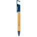Delfina Phone Holder Pen - A bamboo pen with a blue clip and a logo, featuring a sleek design suitable for promotional use.