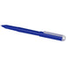 Mauna Recycled PET Gel Rollerball Pen - A blue recycled PET gel rollerball pen with a clear clip and a simple design. It features a logo on the barrel.
