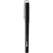Mauna Recycled PET Gel Rollerball Pen - A black gel rollerball pen with a clip, featuring a logo on the barrel.