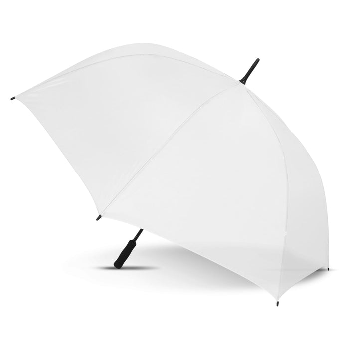 Hydra Sports Umbrella -  Colour Match - A Hydra Sports Umbrella in a sleek white design with a black handle and frame.