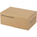 Seasons Titan Recycled Stainless Steel Lunch Box - A recycled cardboard box containing a stainless steel lunch box in a natural brown colour, featuring branding.