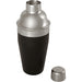 Seasons Gaudie Recycled Stainless Steel Cocktail Shaker - A stainless steel cocktail shaker with a black body and silver top, featuring a lid and a removable cap.