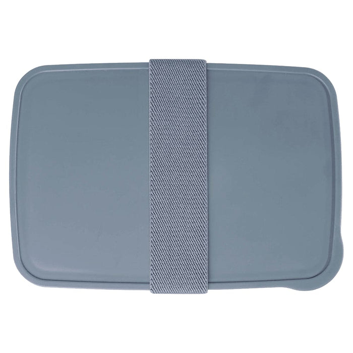 Seasons Dovi 800 ml Lunch Box - A lunch box in a solid grey colour with a textured grey band securing the lid, featuring a simple design.