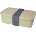 Seasons Dovi 800 ml Lunch Box - A beige lunch box with a grey band. It features a rectangular design and a lid. Includes a logo.