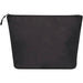 Swift GRS Recycled Toiletry Bag Set - A black toiletry bag with a zip closure, featuring a minimalist design and a logo.