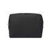 Muse GRS RPET Toiletry Bag - A black toiletry bag with a zipper and a subtle logo, featuring a sleek and simple design.