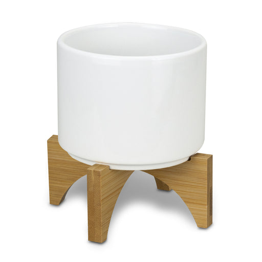 Planter with Bamboo Base - Custom Promotional Product
