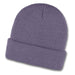 Galway Waffle Beanie - A grey waffle-knit beanie featuring a folded brim and a textured pattern. It has a branding logo.