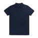 TRENDSWEAR Carter Men's Polo - A navy blue men's polo shirt with a collar and three buttons, featuring a logo on the chest.