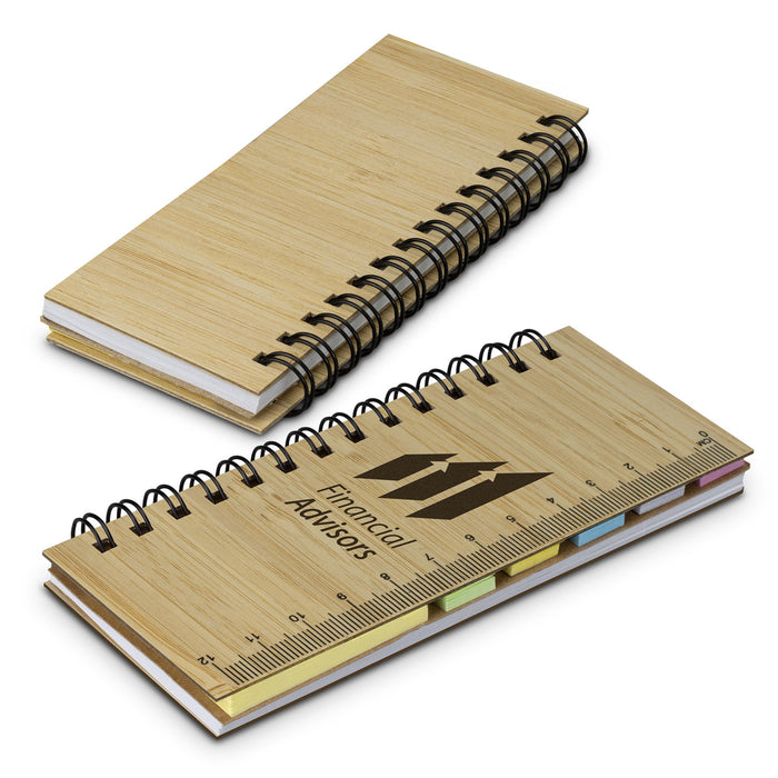Bamboo Sticky Note Wallet - Custom Promotional Product